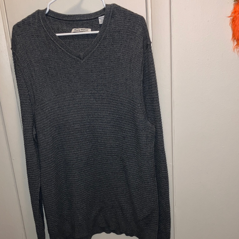 Tommy Bahama Dark Gray V-Neck Sweater XL